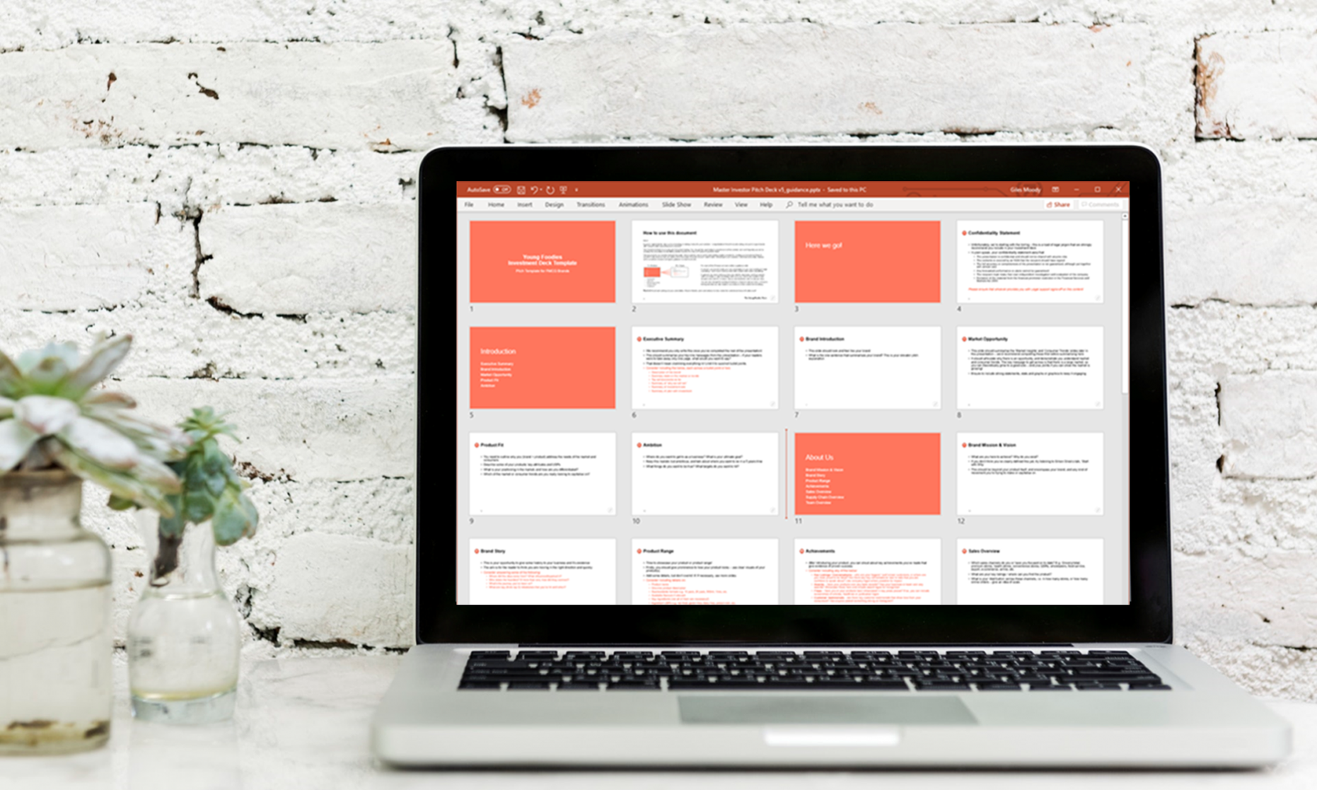 Investment Pitch Deck Template for FMCG